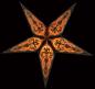 Preview: Baby Sumita Black / Orange - Foldable glowing Paperstar with 5 points, 40 cm
